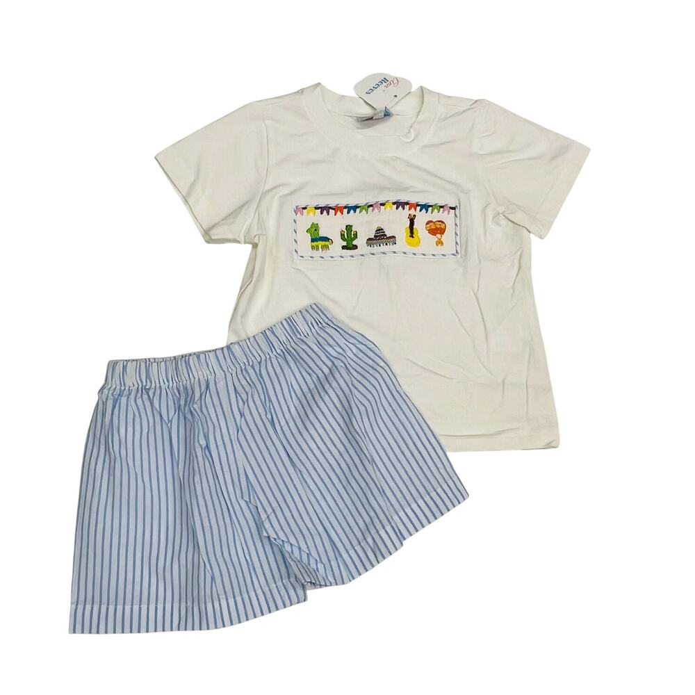 NWT Ann + Reeves 4T Ole Ole Robert Short Set